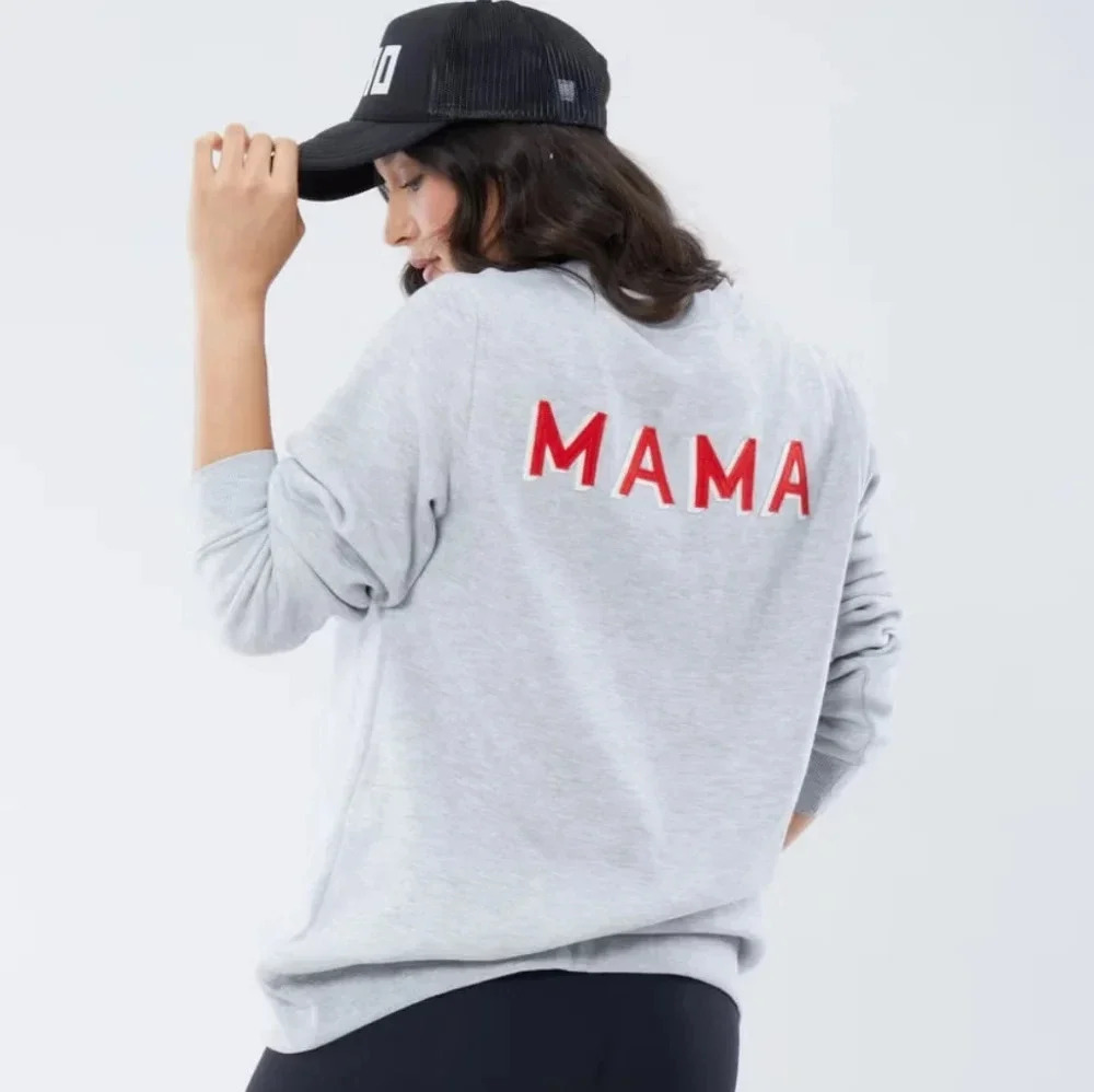 Ingrid & Isabel Mama Crewneck Grey Sweater sz XS